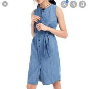 J Crew Chambray Sleeveless Dress